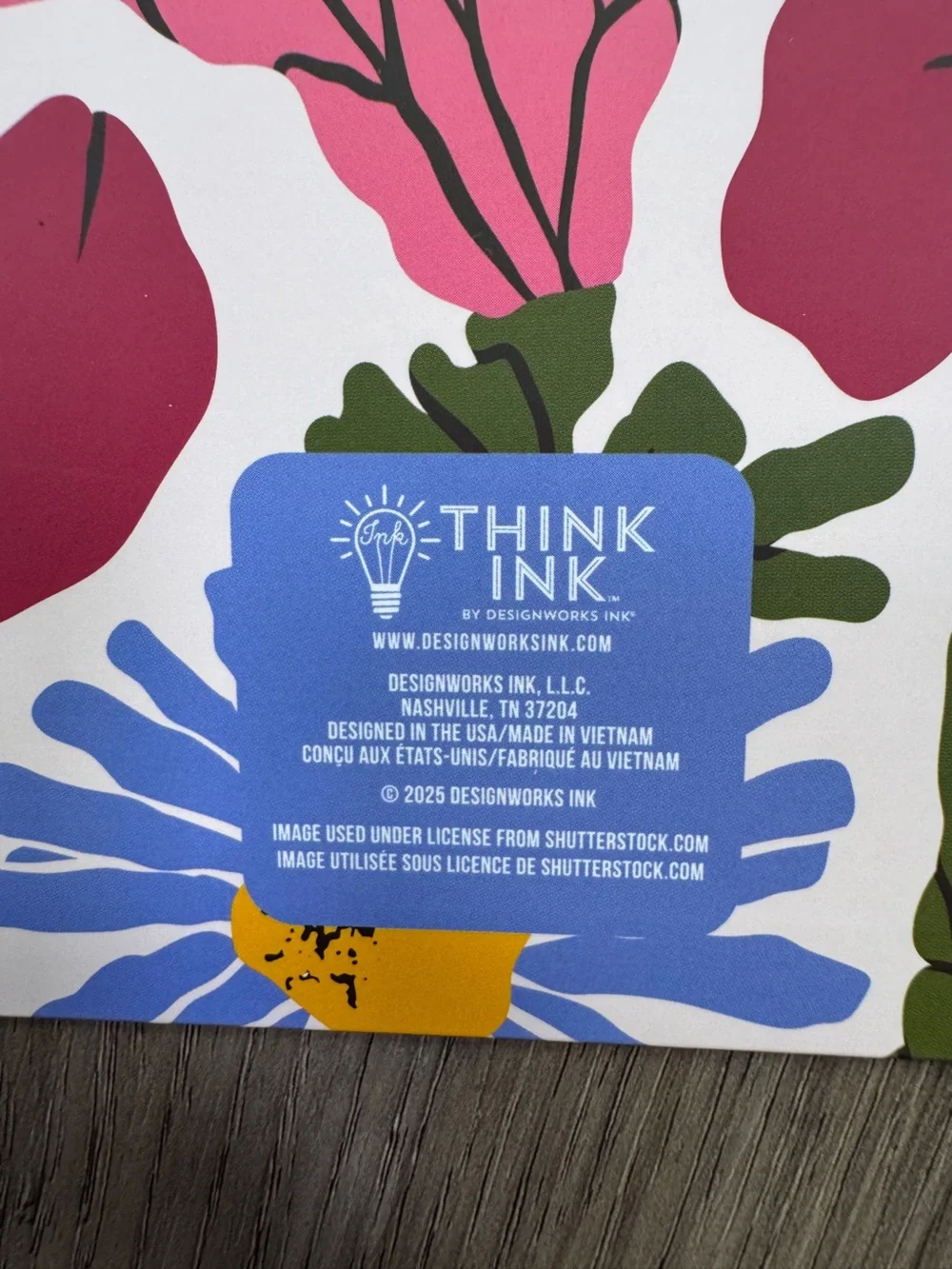 Think Ink 17 Month Planner Floral Cover Aug 2025-Dec 2026